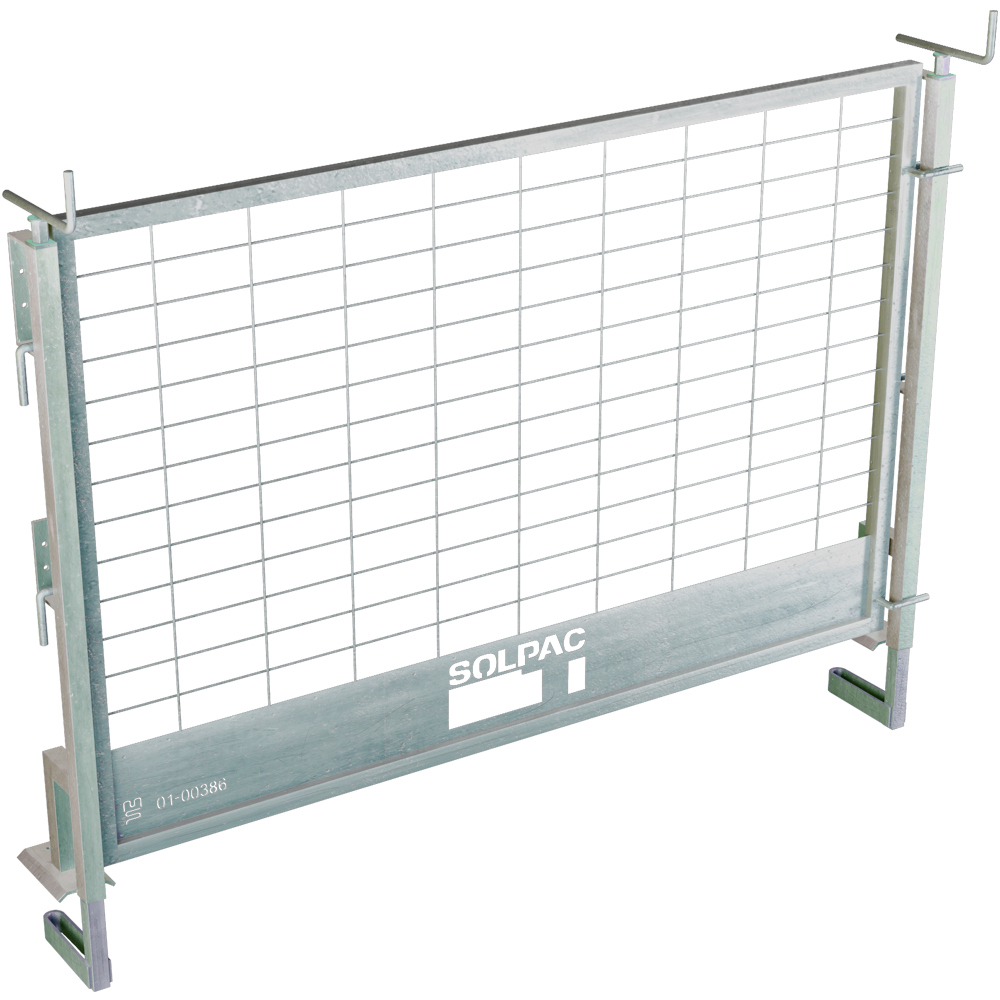 Mallas y postes barandas o quitamiedos como protección para bordes de losas